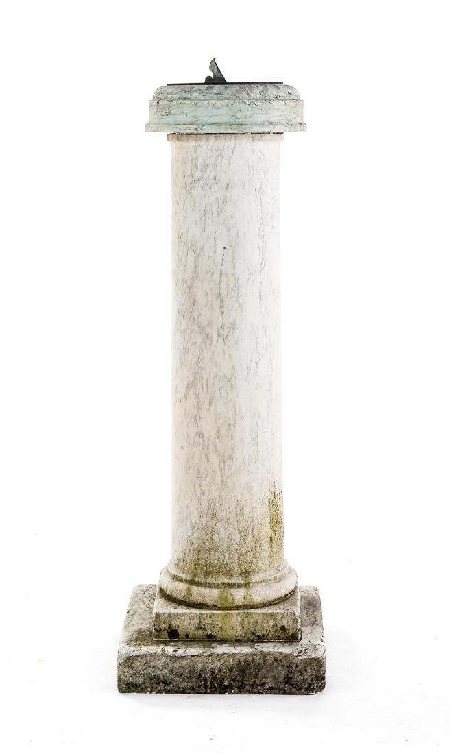 Marble Pedestal with Sundial Top (1 of 7)
