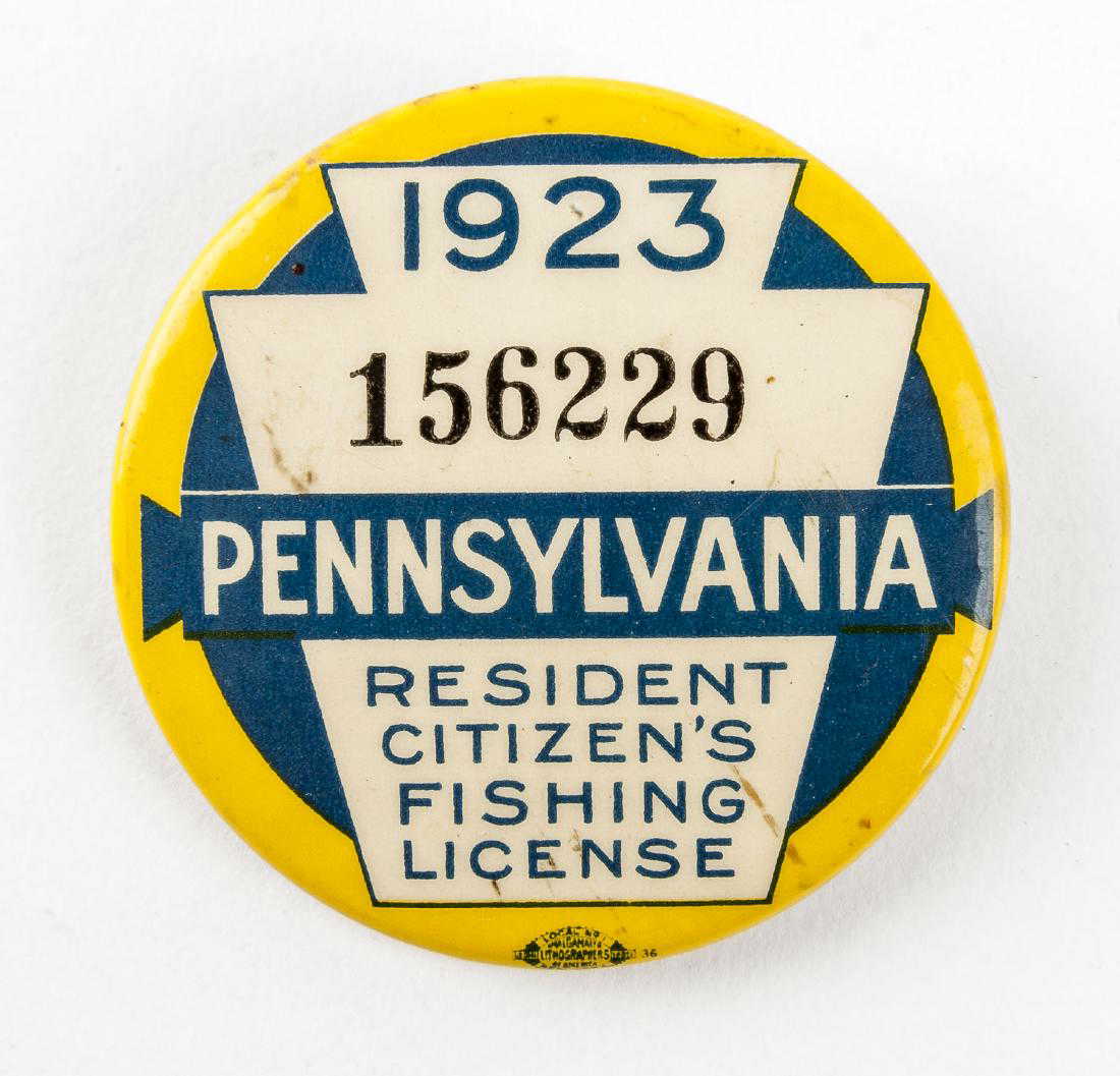1923 Pennsylvania Fishing License