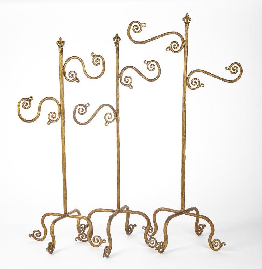 3 Gold Painted Iron Towel Racks (1 of 1)