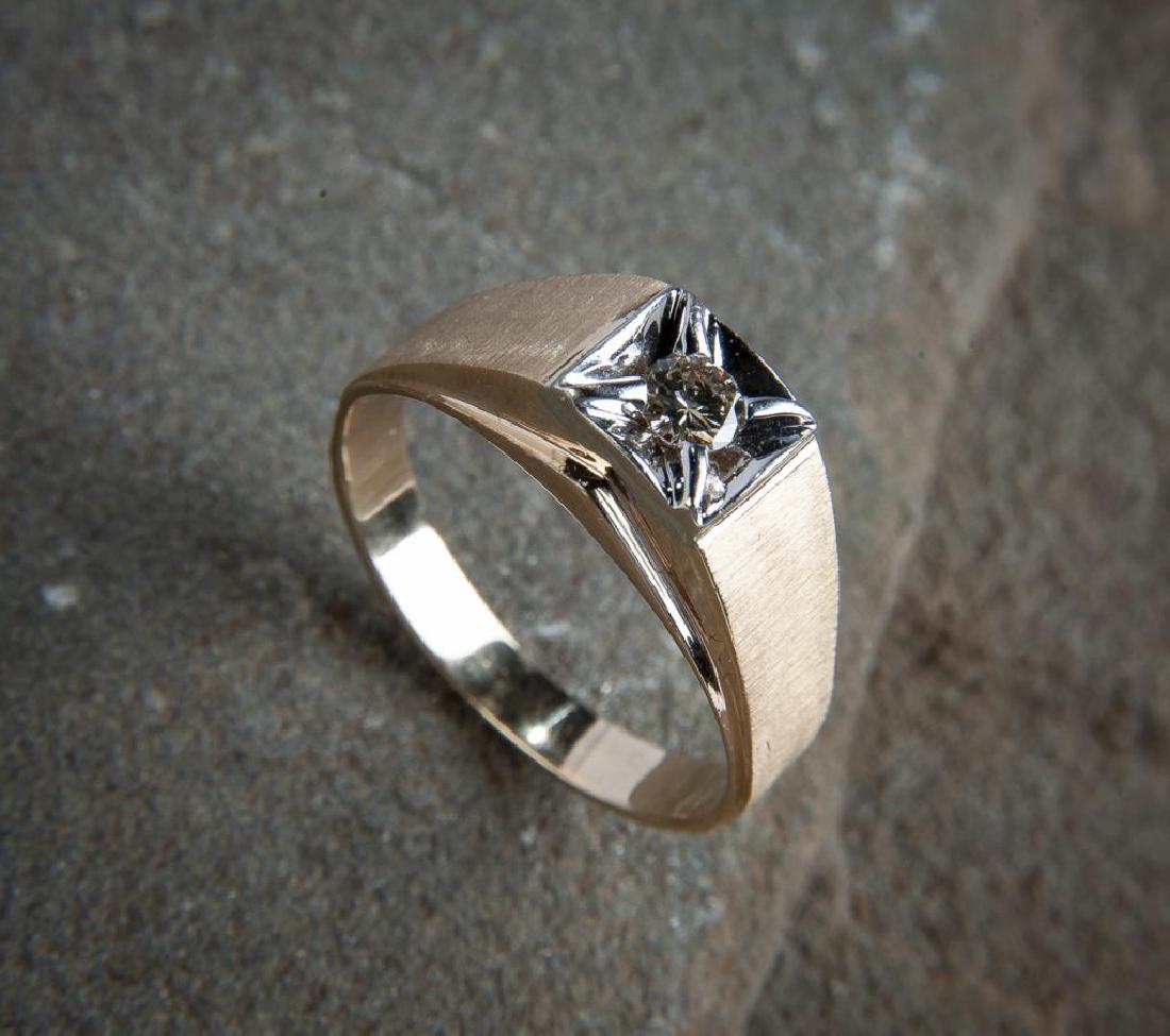 14K .20 Carat Man's Diamond Ring (1 of 2)