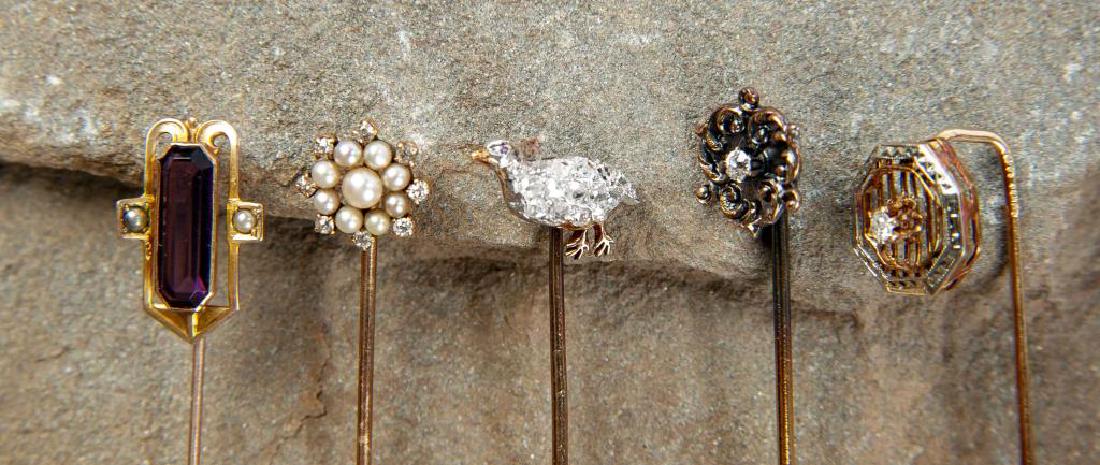 5 Antique Stick Pins (1 of 2)
