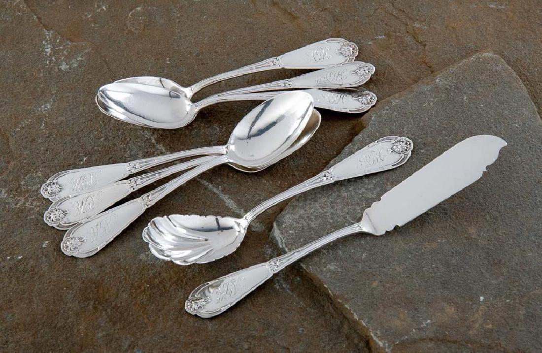 8 Pcs Vanderslice Fiddle Sterling Flatware (1 of 2)