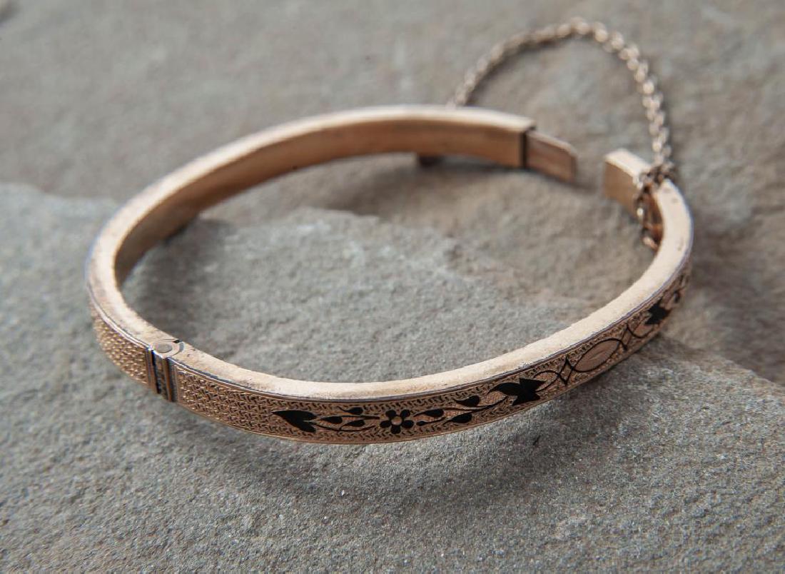Victorian Goldfilled Enamel Bangle (1 of 2)