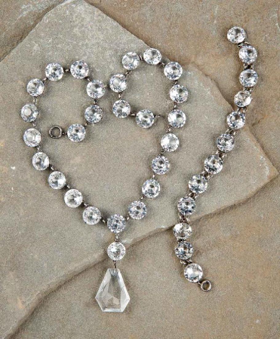 Sterling & Crystal Necklace and Bracelet (1 of 2)