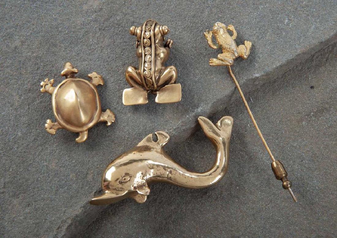 4 Pcs Museum Jewelry Animal Pins (1 of 1)