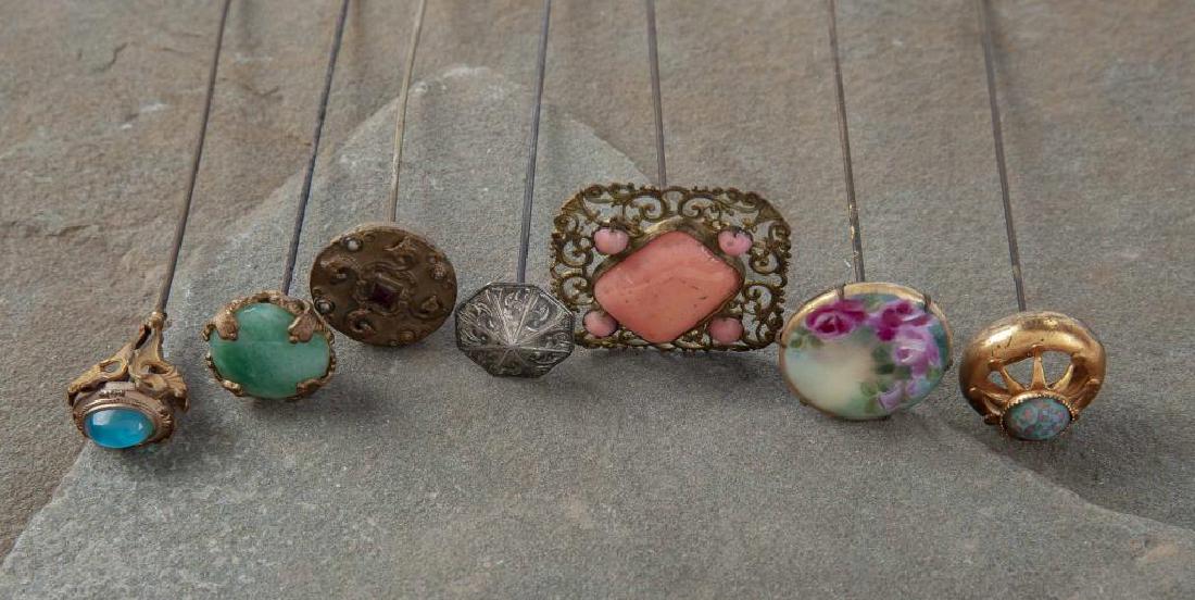 9 Antique Hat Pins (1 of 4)