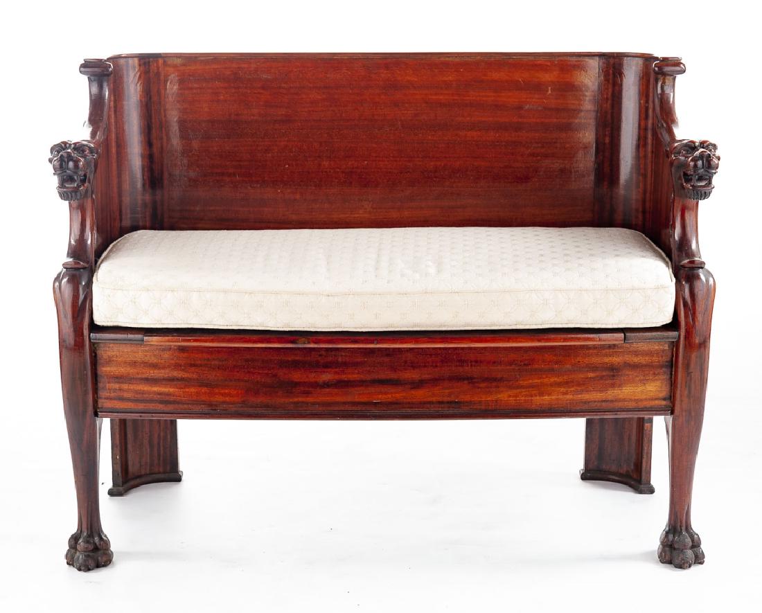 Edwardian Colonial Revival Hall Bench (1 of 4)