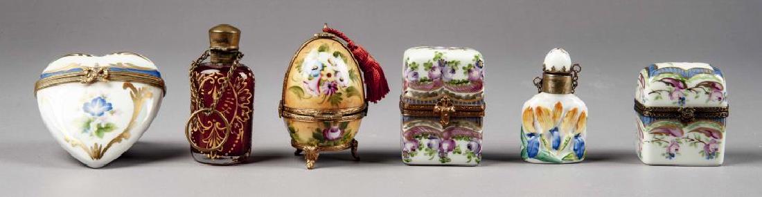 6 Perfume Bottles & Cases Incl Limoges (1 of 3)