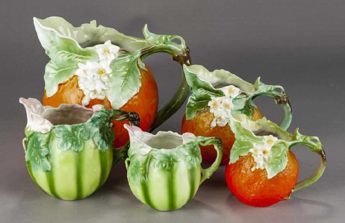 5 Pcs Royal Bayreuth Pitchers Watermelon & Orange (1 of 3)