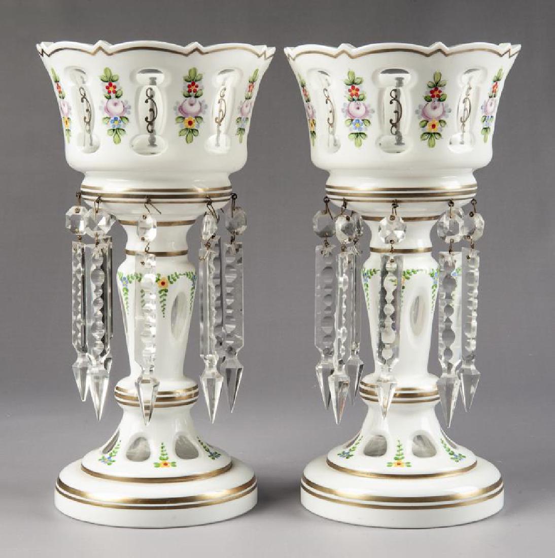 Pair Glass Table Lustres (1 of 2)