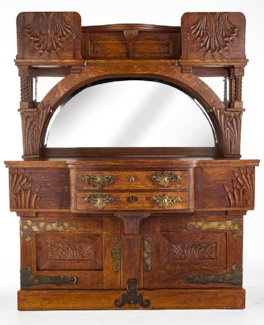 Edwardian Oak Sideboard (1 of 5)