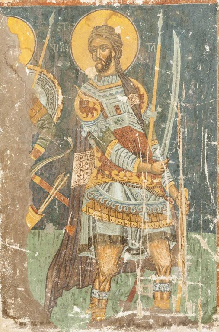 Russian School Icon of Warrior Saint (1 of 3)