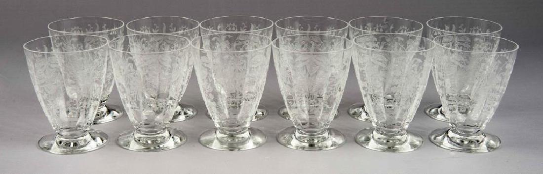 12 Heisey Orchid Footed Tumblers (1 of 3)