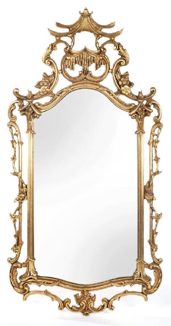 Rococco Style Carved & Gilt Wall Mirror (1 of 2)