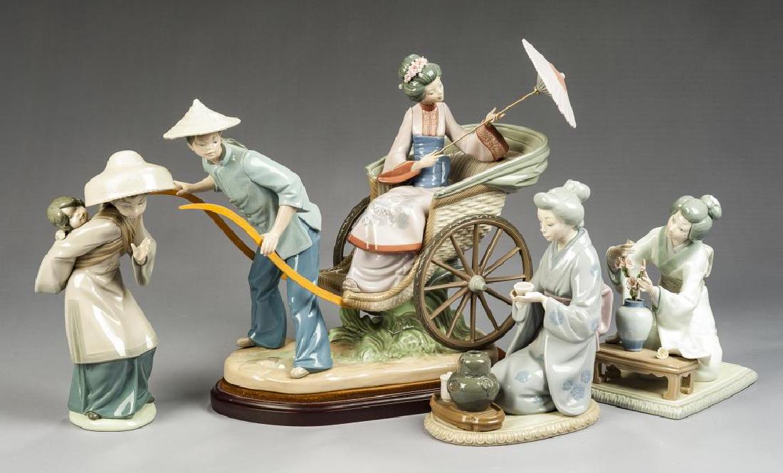 4 Lladro Porcelain Oriental Figurines (1 of 4)