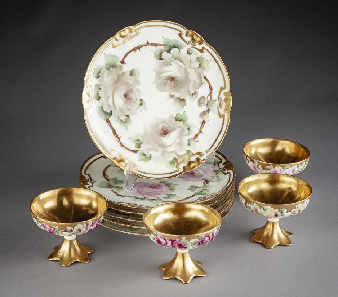 10 Pcs T&V Limoges Incl Plates & Footed Bowls (1 of 3)