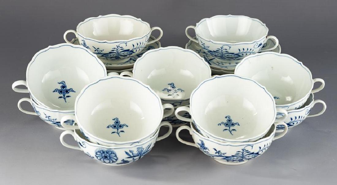 24 Pcs Meissen Blue Onion Porcelain Soup Set (1 of 4)
