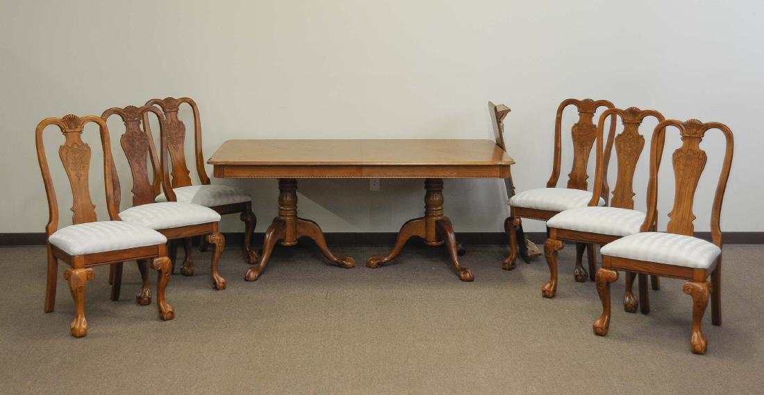 7 pc Oak Dining Suite (1 of 1)