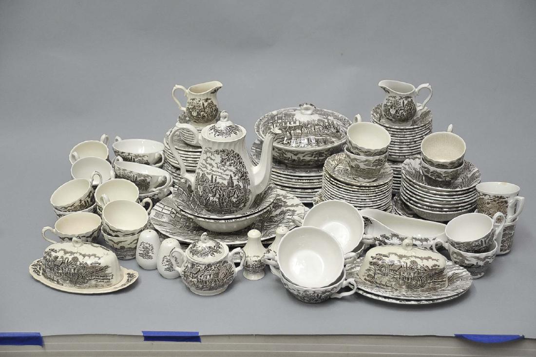 130 Pcs of Myott Transferware Dinnerware (1 of 1)