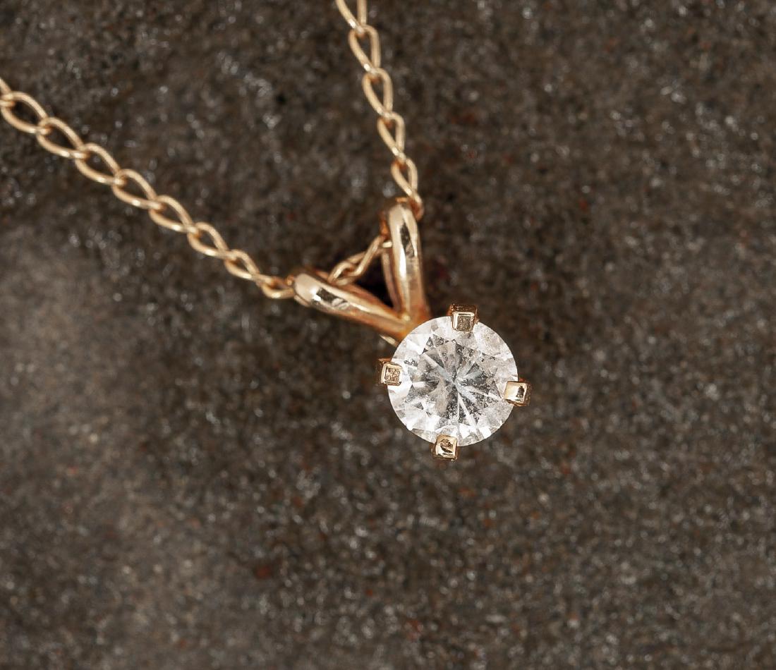 14K .23 Carat Diamond Pendant Necklace (1 of 3)