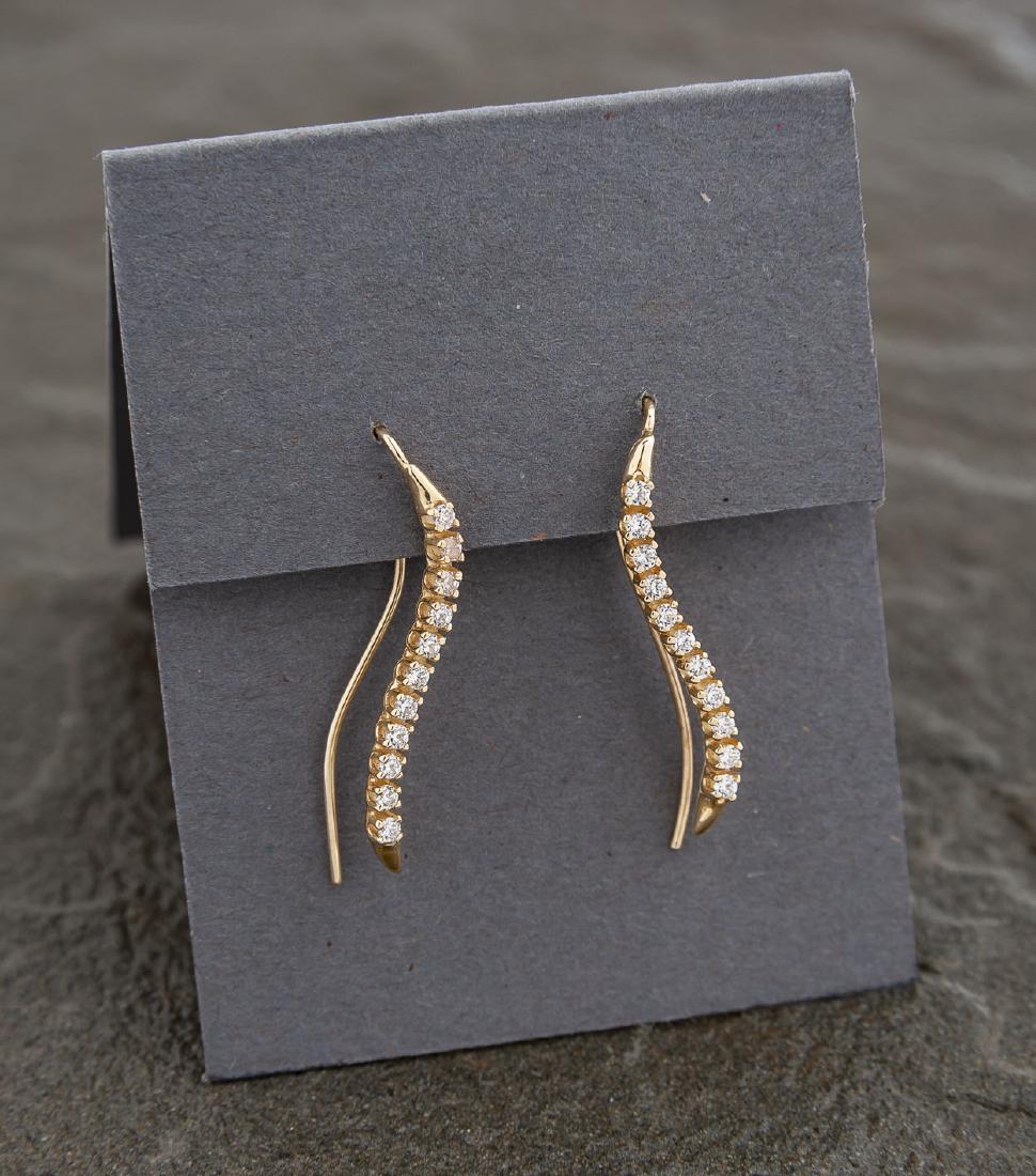 14K Modern .44 CTW Diamond Earrings (1 of 2)