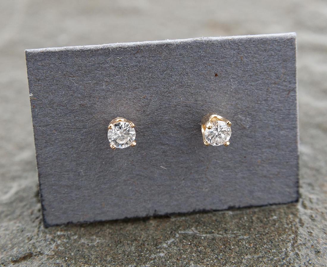 14K .30 CTW Diamond Stud Earrings (1 of 2)