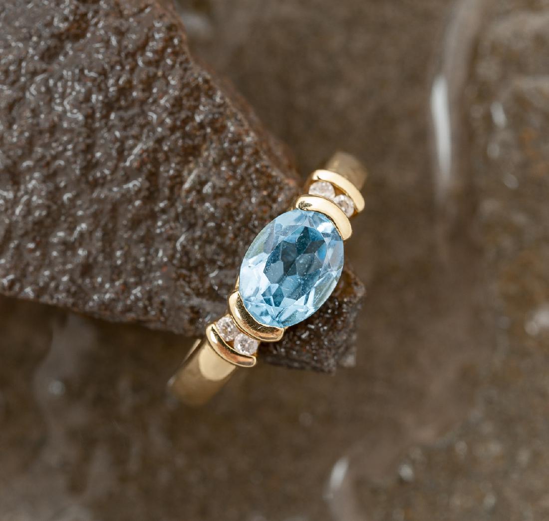 H. Stern 18K Blue Topaz & Diamond Ring (1 of 5)