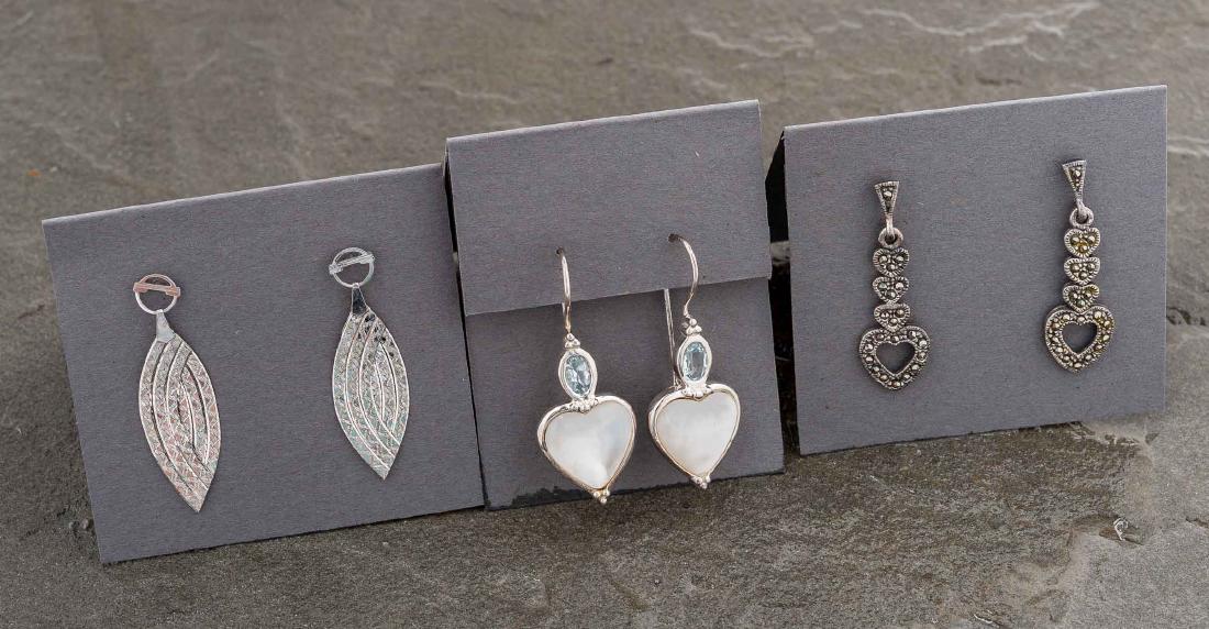 3 Pairs Sterling Earrings (1 of 4)