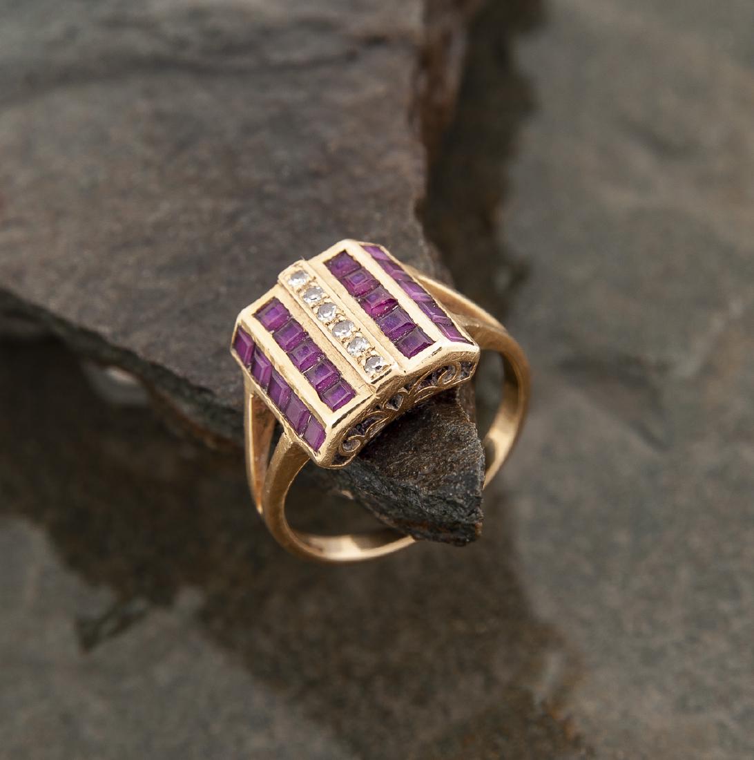 14K Ruby & Diamond Ring (1 of 2)