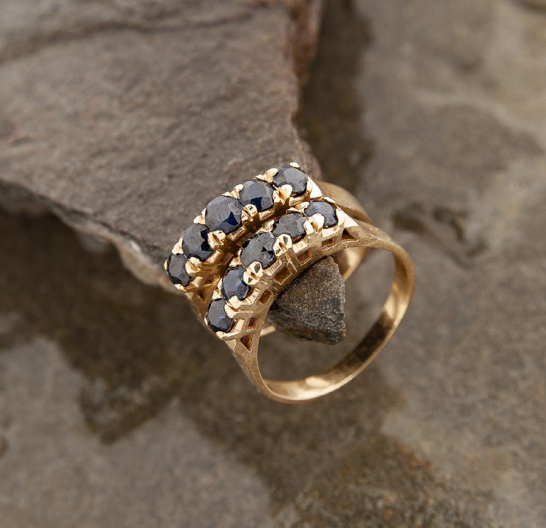 Pair 14K Sapphire Rings (1 of 2)