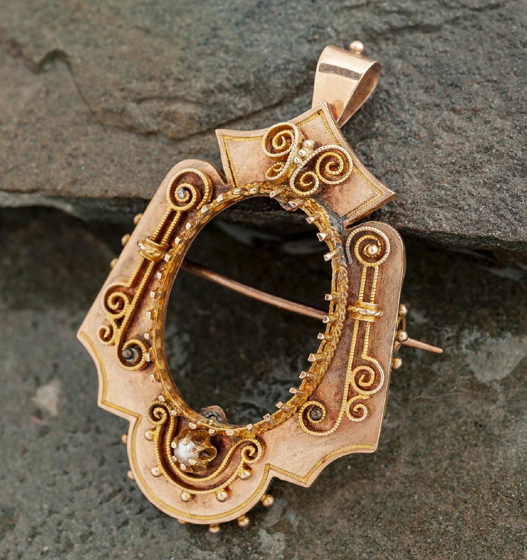 Victorian Gold Brooch Frame (1 of 2)