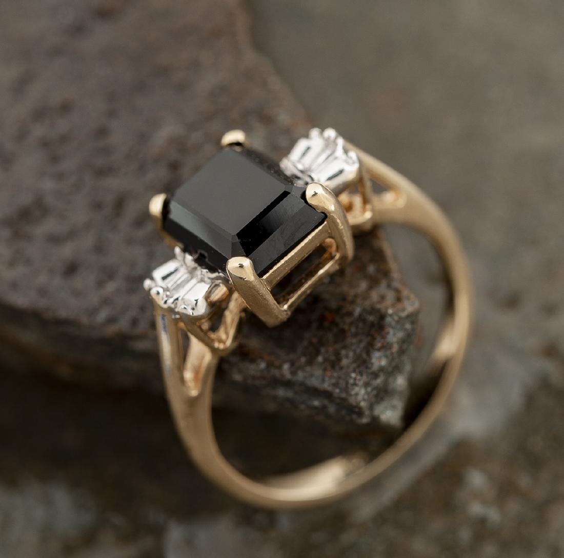 10K Onyx & Diamond Ring (1 of 2)