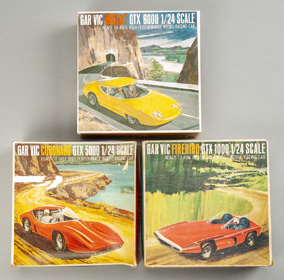 3 Gar Vic 1/24 Scale Slot Cars in OBs Incl Ocelot (1 of 3)