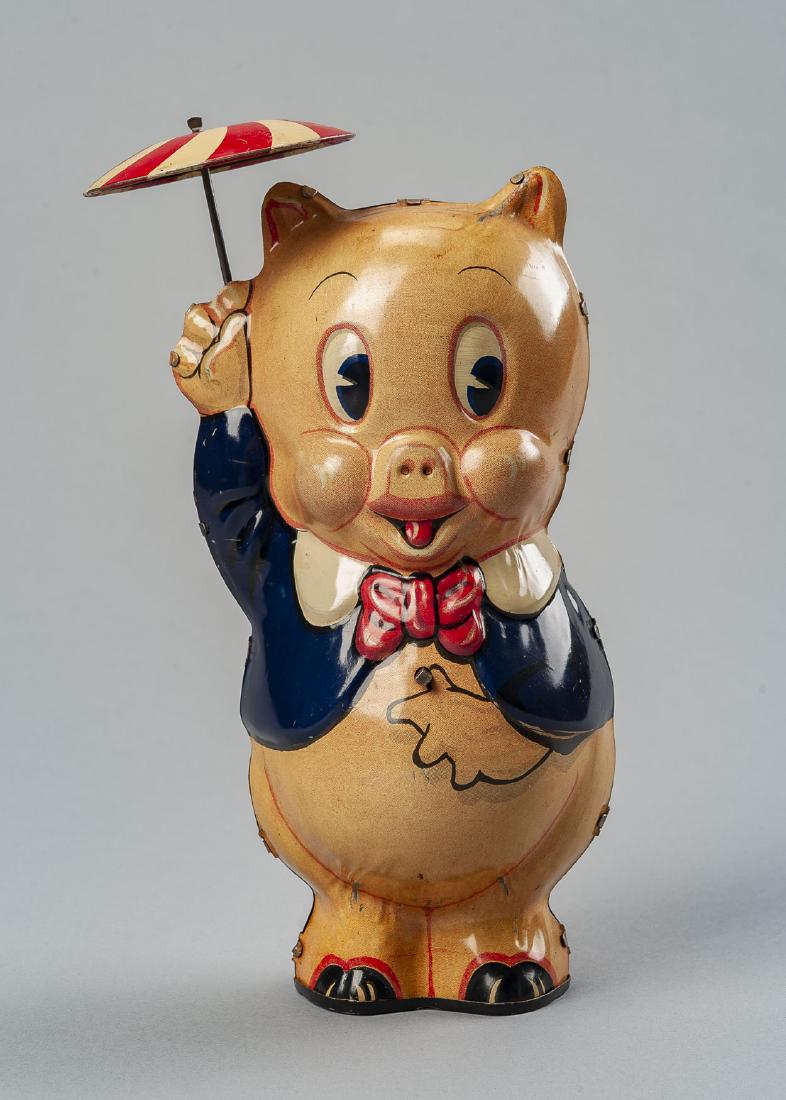 Marx Tin Litho Porky Pig Wind Up Toy