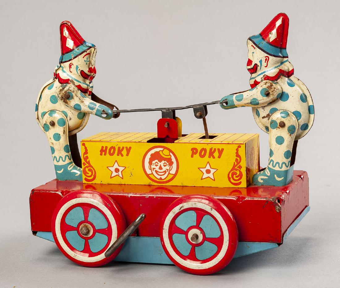 Wyandotte Hoky Poky Clown Handcar Wind Up Toy (1 of 3)