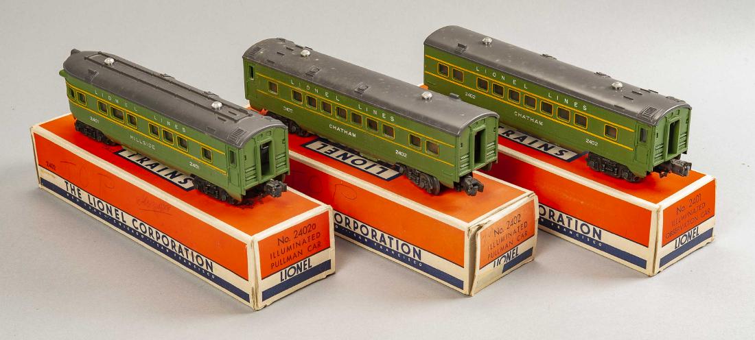 3 Lionel Illuminated Passenger Cars in OBs (1 of 3)