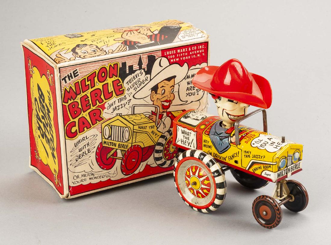 Marx Milton Berle Car Wind Up Tin Toy in OB (1 of 7)