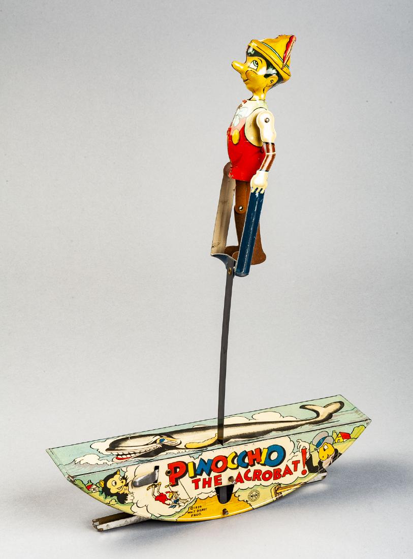 Marx Tin Wind Up Acrobatic Pinocchio Toy in OB (1 of 5)