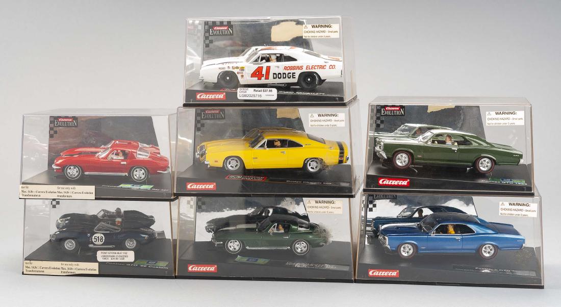 7 Carrera Evolution Slot Cars in OBs (1 of 2)