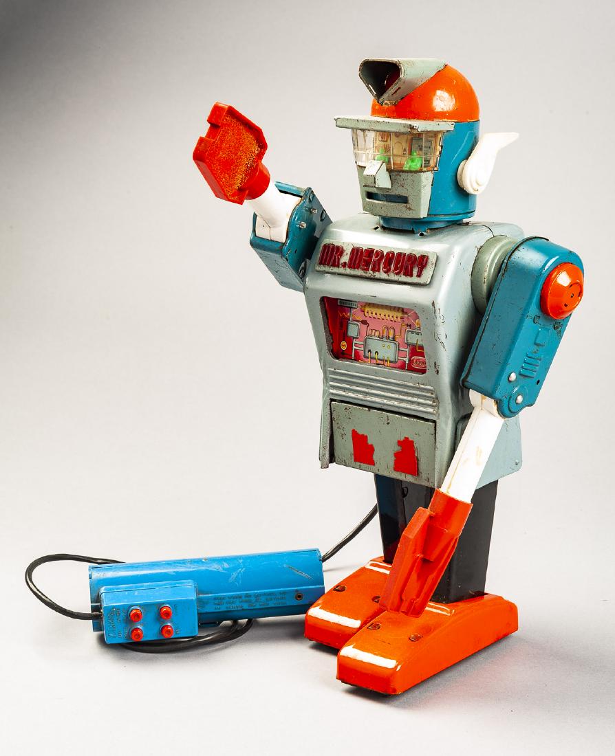 Japanese Tin Battery-Operated Mr. Mercury Robot (1 of 5)