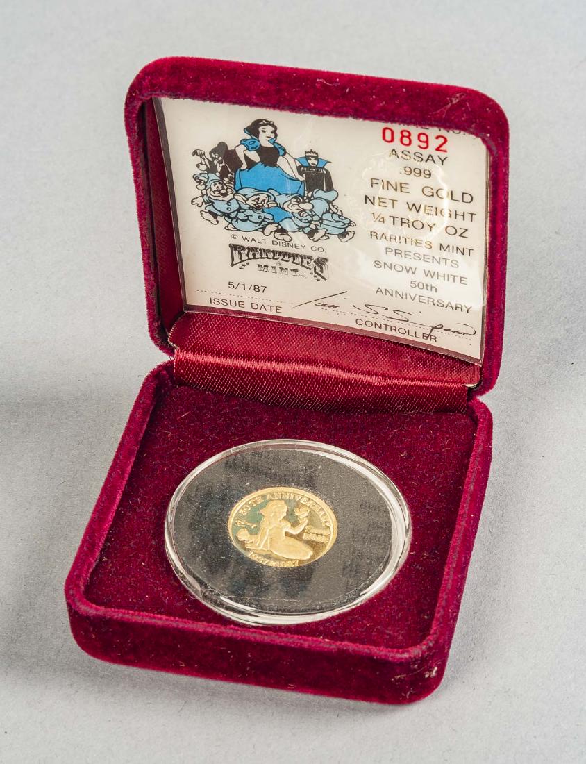 Snow White 50th Anniversary 1/4 OZT Gold Coin (1 of 3)