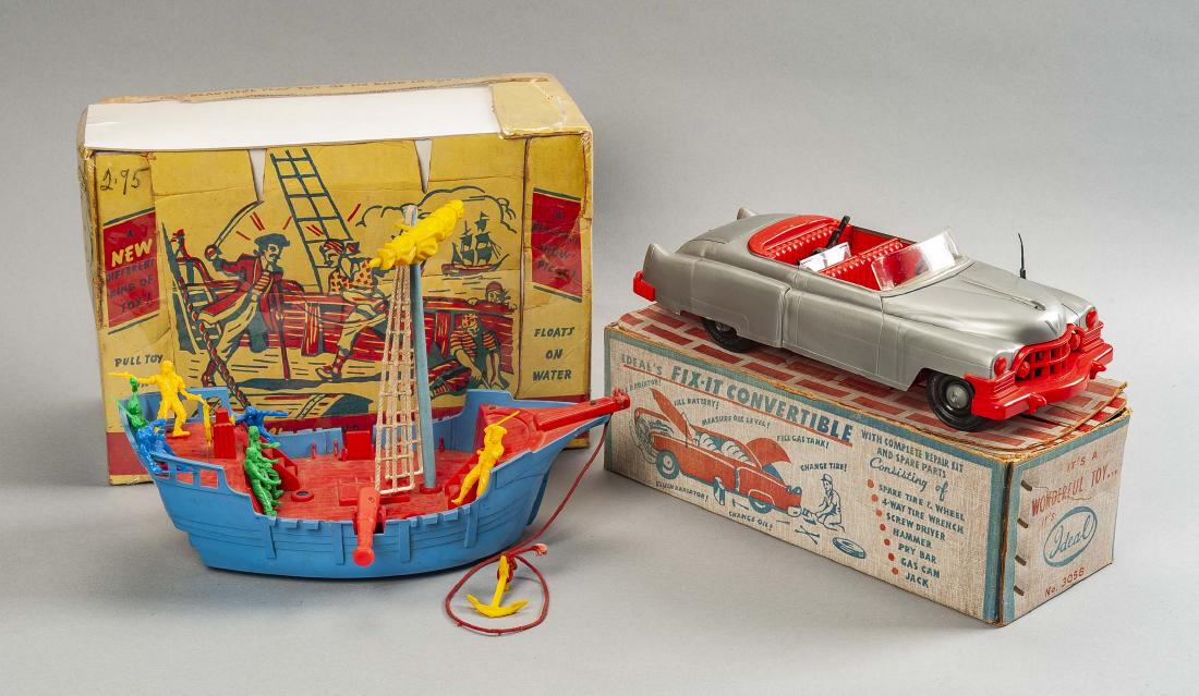 2 Vintage Ideal Toys Incl Pirate Ship (1 of 2)