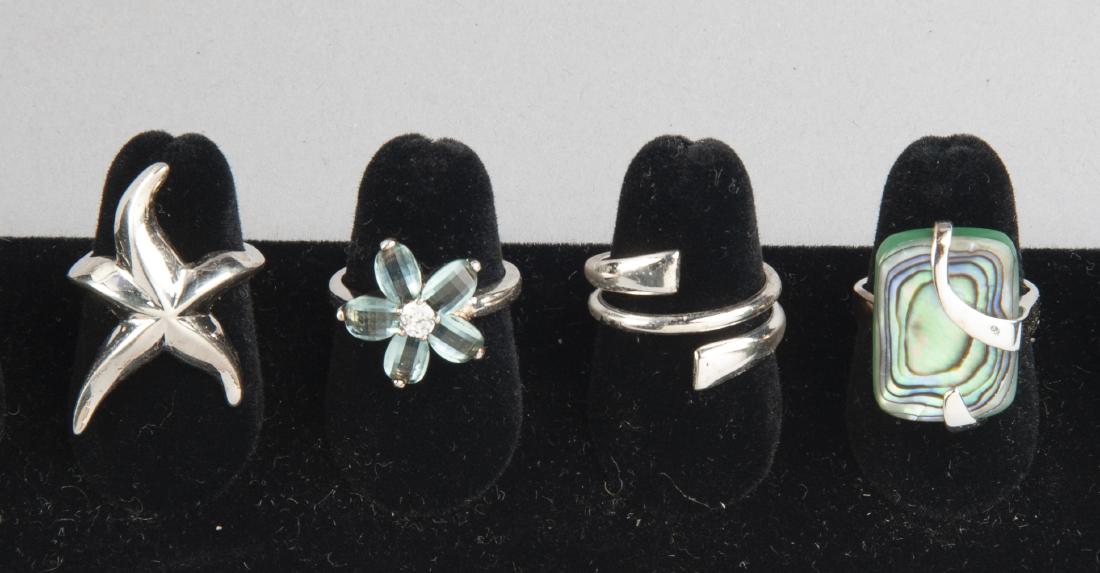 4 Sterling Rings incl Starfish (1 of 2)