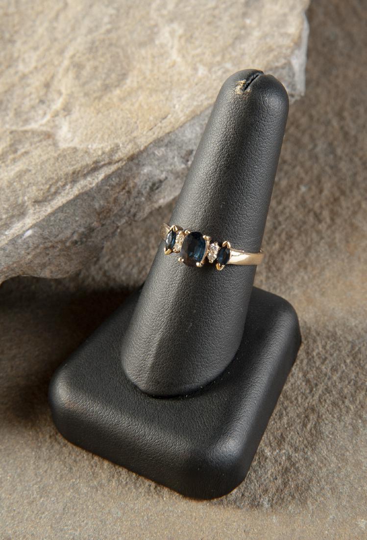 14K Sapphire & Diamond Ring (1 of 2)