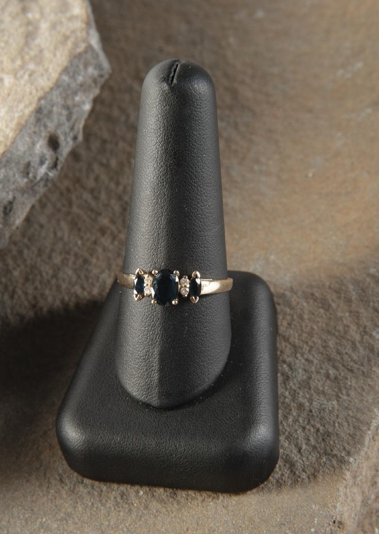 14K Sapphire & Diamond Ring (1 of 2)