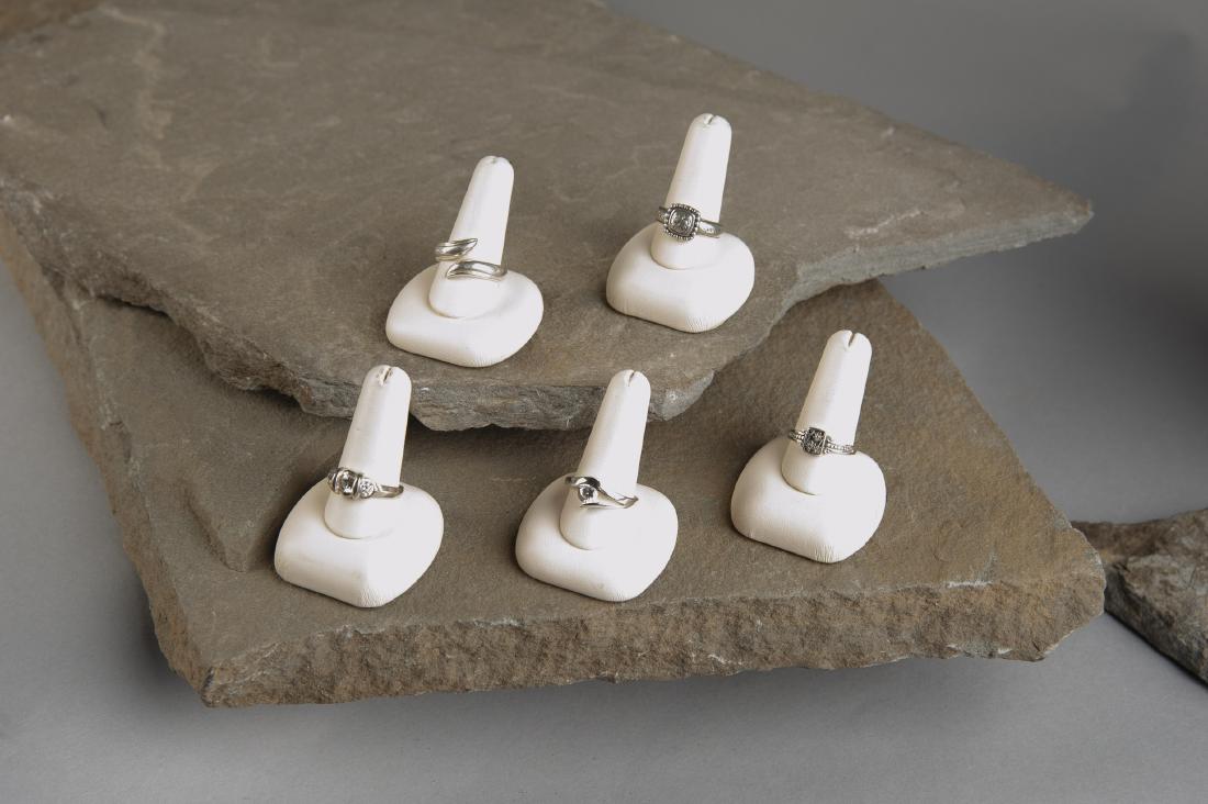 5 Sterling Rings incl CZ (1 of 4)