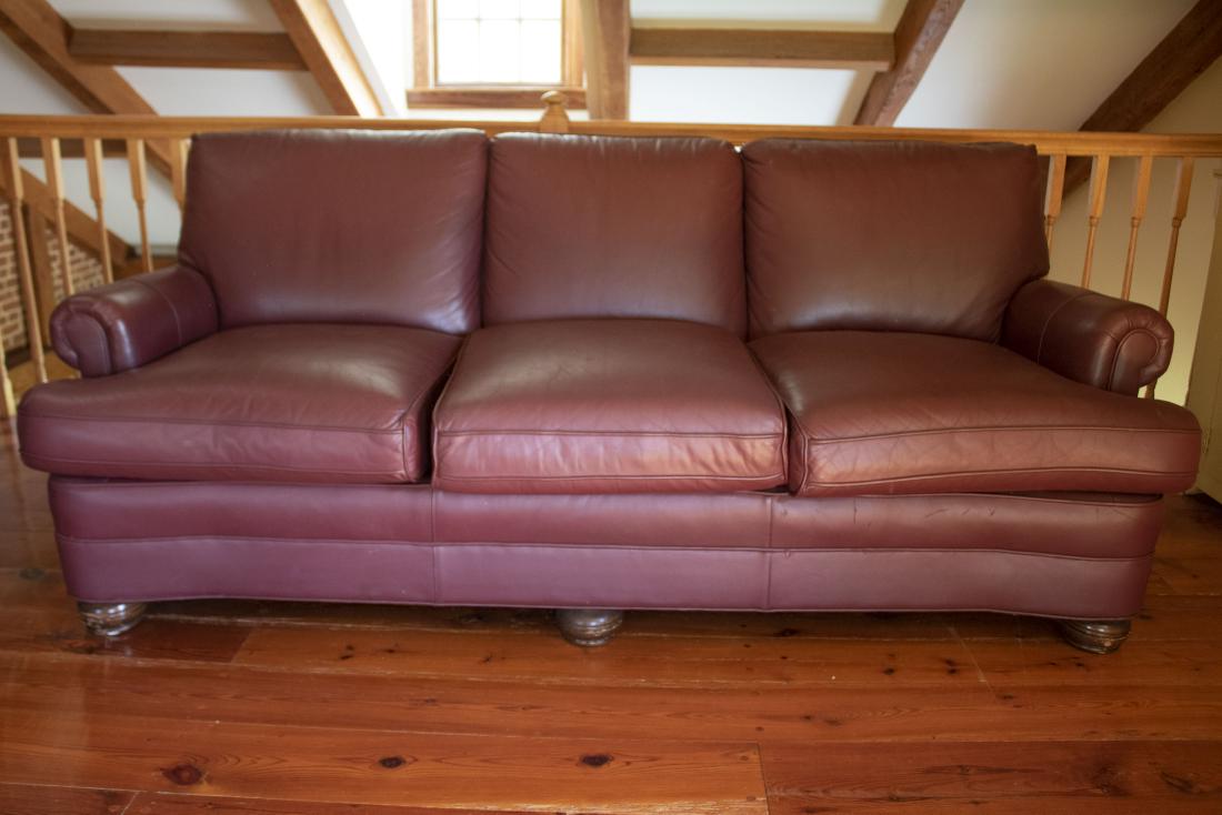 Sofa and Chair: DESCRIPTION: Jetten Furniture Sofa and chair. MEASUREMENTS: Sofa 36-1/2" x 84" x 35". Chair 32" x 30-1/2" x 35".