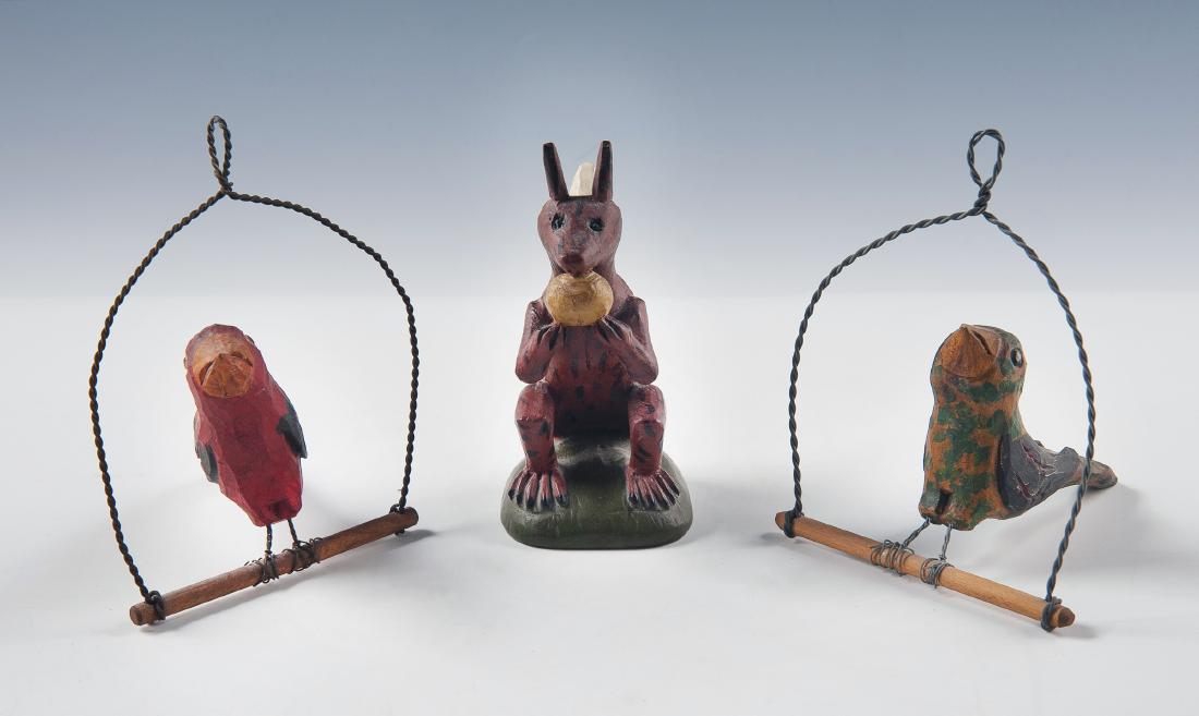 3 Folk Art Carvings incl Bastian & Dierwechter (1 of 7)