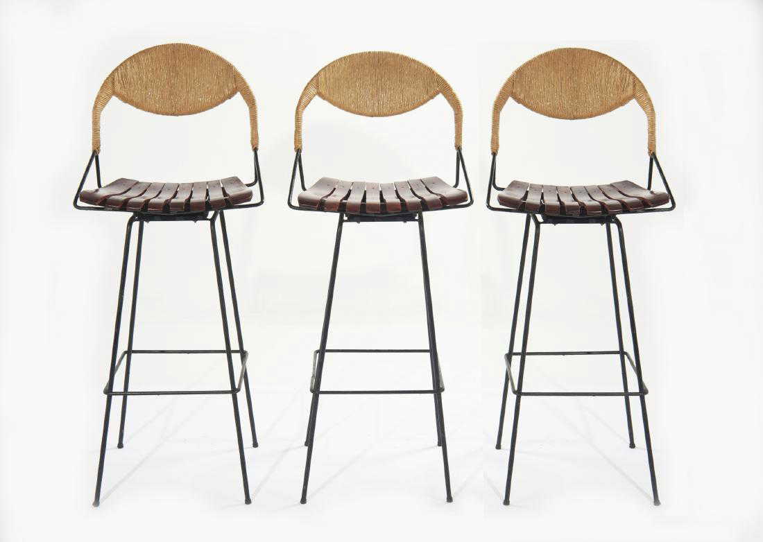 3 Arthur Umanoff Bar Stools