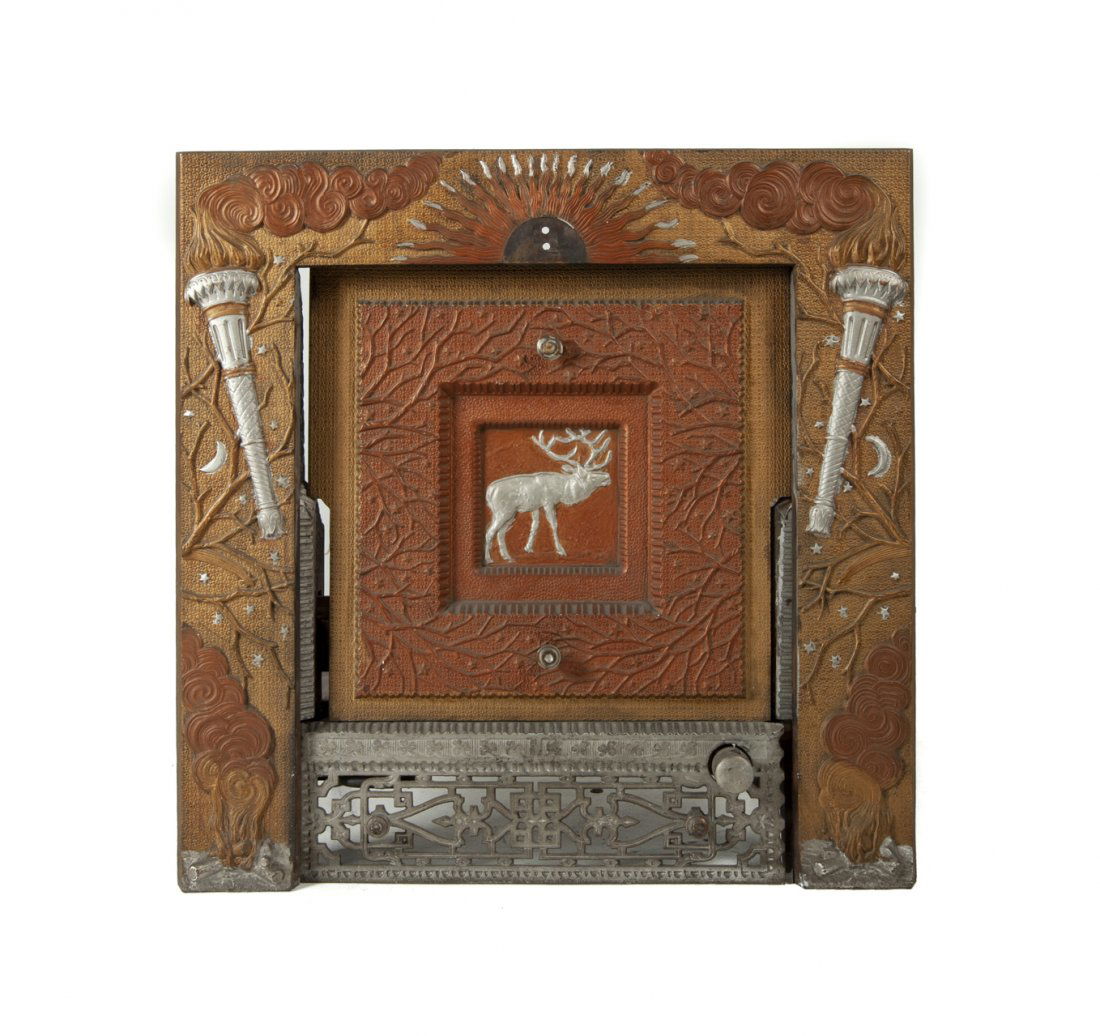 Ornate Cast Iron Fireplace Insert & Log Retainer (1 of 7)